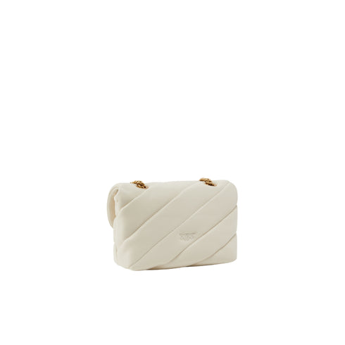 Borsa Donna Love Puff Classic Mini, in nappa, con patta e logo Love Birds